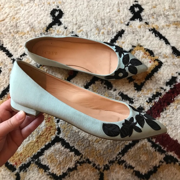 satin pointed flats